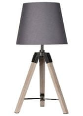 ModernHome Sivá stojaca lampa na trojnožke 52 cm