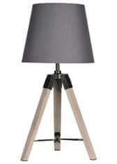 ModernHome Sivá stojaca lampa na trojnožke 52 cm