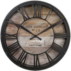ModernHome Nástenné hodiny vintage hnedé 39 cm