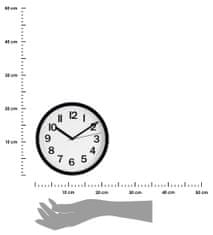 ModernHome Nástenné hodiny Silas Black 22 cm