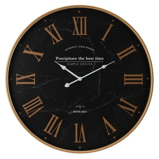 ModernHome Nástenné hodiny zlaté čierne 60 cm
