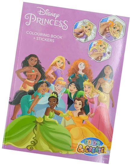 Disney Disney Maxi Omaľovánky s nálepkami - Princezné