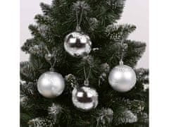 sarcia.eu Strieborné vianočné čačky so vzorom rybia kosť, sada plastových čapiek, ozdoby na stromček 7cm, 6 ks 1 balik