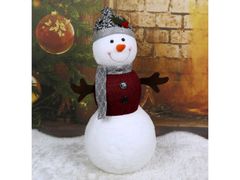 sarcia.eu Vianočná dekorácia, snehuliak s čiapkou, 48 cm 