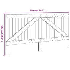 Vidaxl Čelo postele 200x104 cm masívna borovica