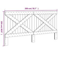 Vidaxl Čelo postele 200x104 cm masívna borovica