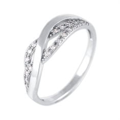 Brilio Silver Očarujúce strieborný prsteň so zirkónmi 426 001 00504 04 (Obvod 53 mm)