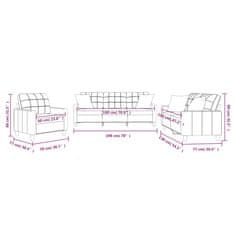 Petromila vidaXL 3-dielna pohovka s vankúšmi krémová umelá koža