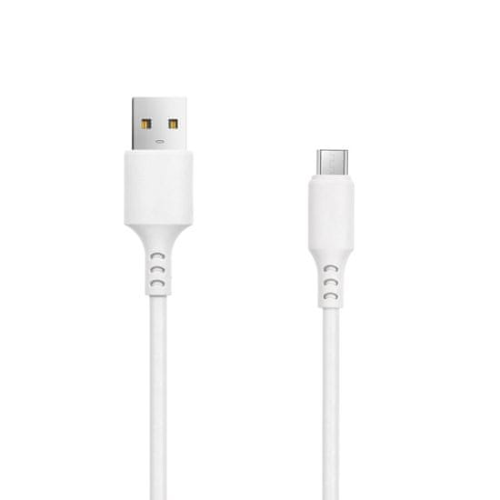 setty. USB - microUSB kábel 1,0 m 3A biela (GSM106096)