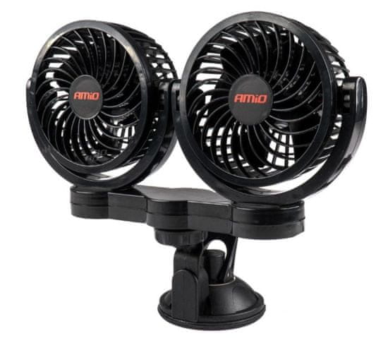 shumee DVOJITÝ VENTILÁTOR DO AUTO 4" 12V S PRÍSAVOU