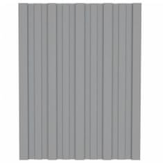 Vidaxl Strešné panely 36 ks pozinkovaná oceľ sivé 60x45 cm