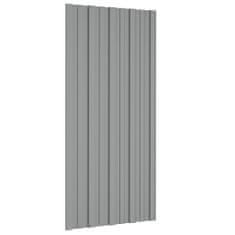 Vidaxl Strešné panely 36 ks pozinkovaná oceľ sivé 100x45 cm