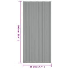 Vidaxl Strešné panely 36 ks pozinkovaná oceľ sivé 100x45 cm