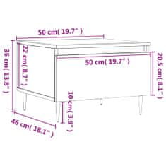 Vidaxl Konferenčný stolík čierny 50x46x35 cm kompozitné drevo