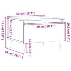 Vidaxl Konferenčný stolík dymový dub 50x46x35 cm kompozitné drevo