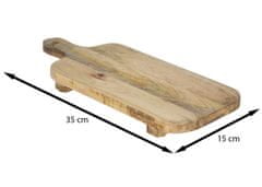 ModernHome Doska na krájanie z mangového dreva 35x15 cm