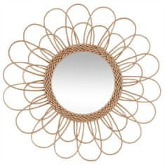 ModernHome Prútené kvetinové nástenné zrkadlo 56 cm