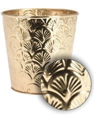 ModernHome Ozdobné puzdro so zlatým kvetom 14 cm