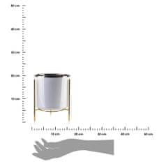 ModernHome Kvetináč Neva White 20 cm na stojane