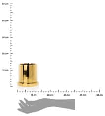 ModernHome Hanya Zlatý kvetináč s tanierom 13 cm