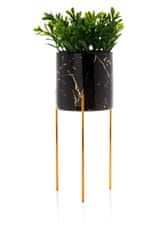 ModernHome Kvetináč Nila Black 27,5 cm