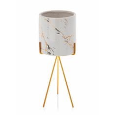 ModernHome Emma Gold White 32 cm kvetináč