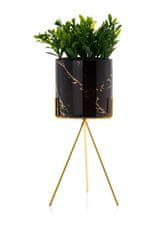 ModernHome Emma Black 28 cm kvetináč