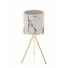 ModernHome Emma Gold White 28 cm kvetináč