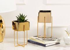 ModernHome Kvetináč Mizu Gold 23 cm