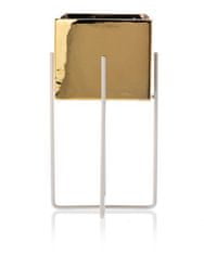 ModernHome Mizu Gold White 23 cm kvetináč