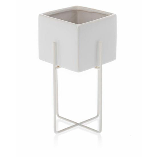 ModernHome Kvetináč Mizu White 23 cm