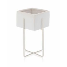 ModernHome Kvetináč Mizu White 21 cm