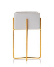 ModernHome Kvetináč Mizu White Gold 21 cm