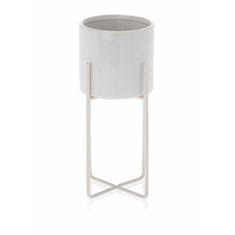 ModernHome Kvetináč Florri White 22 cm