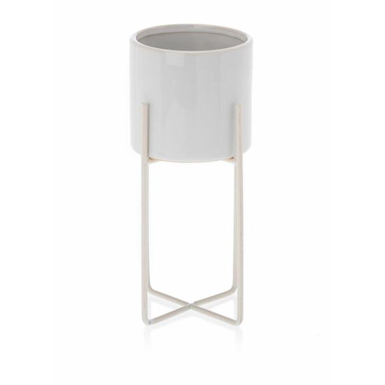 ModernHome Kvetináč Florri White 22 cm