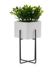 ModernHome Mizu White Black 23 cm kvetináč