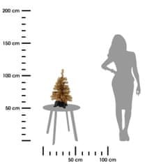 ModernHome Umelý vianočný stromček v zlatom kvetináči 60 cm