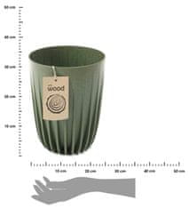 ModernHome Odstránený kvetináč z ECO dreva zelený 25xh30 cm