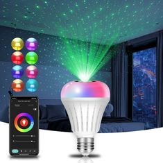 BOT  Inteligentná žiarovka LED RGB s funkciou hviezdneho projektora a hudobným režimom WiFi 600lm / 5W