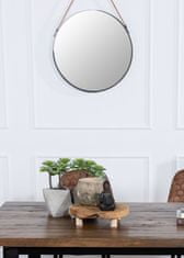 ModernHome Okrúhle nástenné zrkadlo na šnúre 55 cm