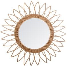 ModernHome Prútené nástenné zrkadlo Sharp Sun 50 cm