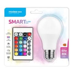 Modee Lighting LED žiarovka E27 RGB+W 9,4W 806 lumenov