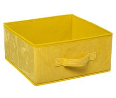 ModernHome Pojemnik tekstylny 31x15 cm Yellow welur