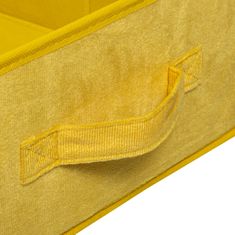 ModernHome Pojemnik tekstylny 31x15 cm Yellow welur