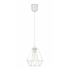 ModernHome Závesná lampa Paris Diamond 19 cm biela