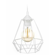 ModernHome Závesná lampa Paris Diamond 19 cm biela