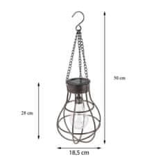 ModernHome Solárna závesná lampa s LED žiarovkou