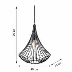 ModernHome Závesné svietidlo Clessidra Nera