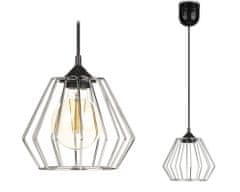 ModernHome WarsawLoft závesná lampa 13 cm strieborná