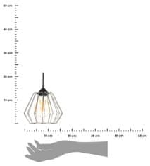 ModernHome WarsawLoft závesná lampa 13 cm strieborná